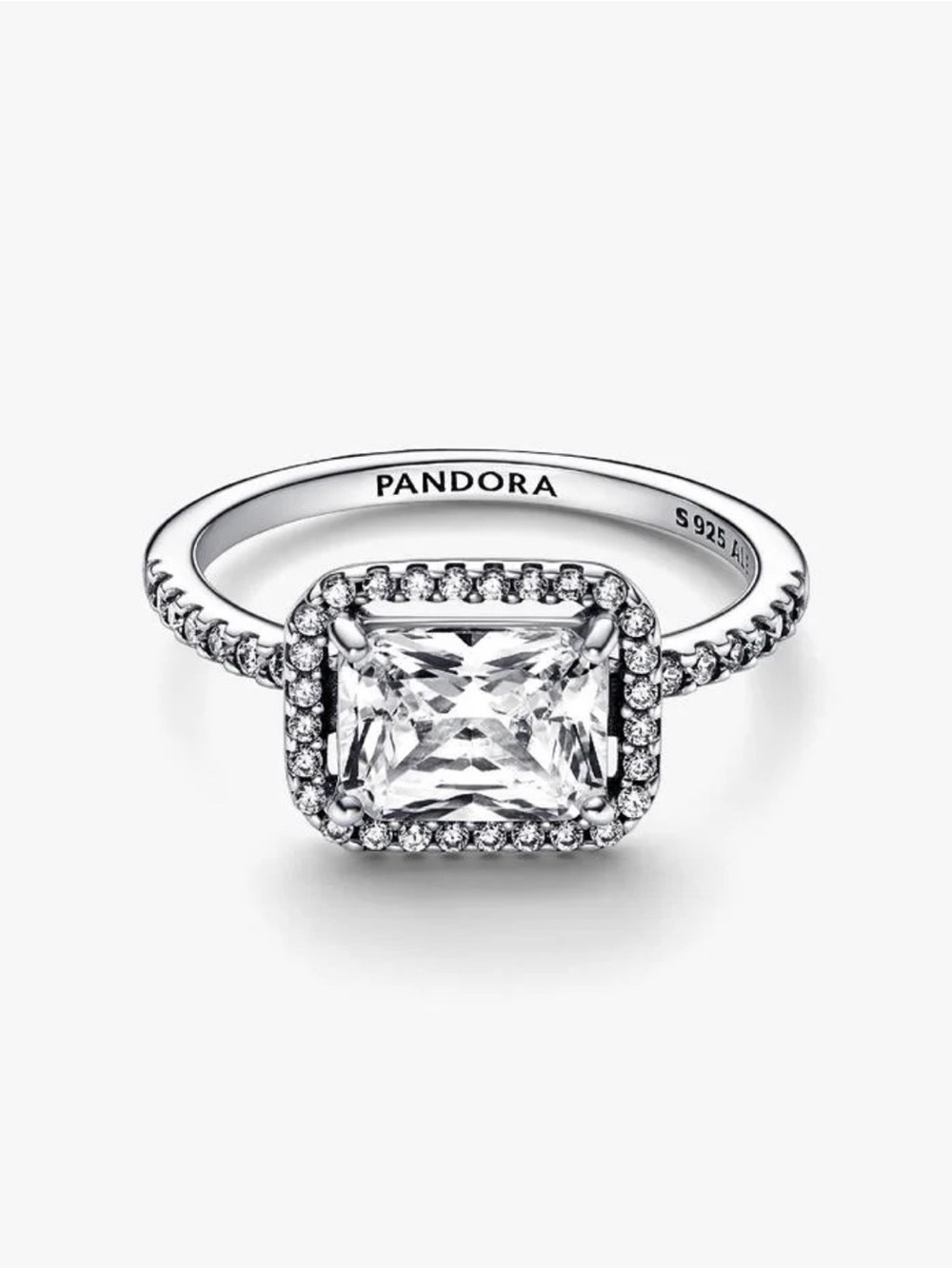 Pandora Rectangular Sparkling Halo Ring
Sterling silver Sz 9 - Picture 4 of 7